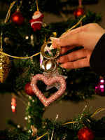 Load image into Gallery viewer, Bedazzled Heart Bag Charm In Pink