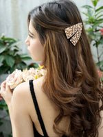 Load image into Gallery viewer, Elegant Brown Crystal Rhinestone Hair Clips – Made in Korea (set of 2)