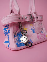 Load image into Gallery viewer, Pink Graffiti Denim Handbag