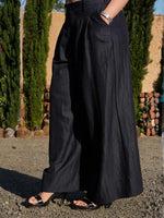 Load image into Gallery viewer, Blue Wide Leg Trousers