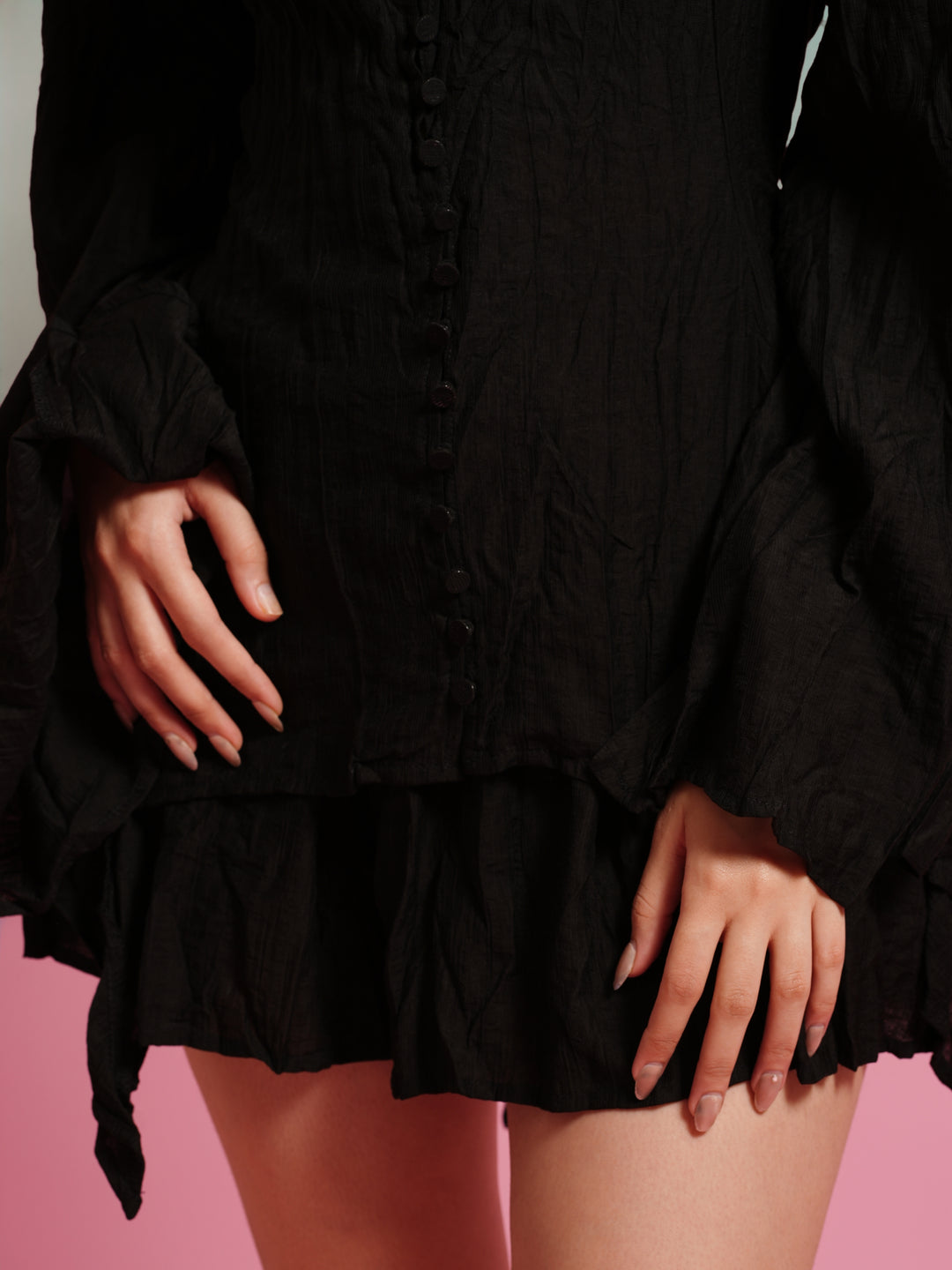 Black Buttoned co-ord set