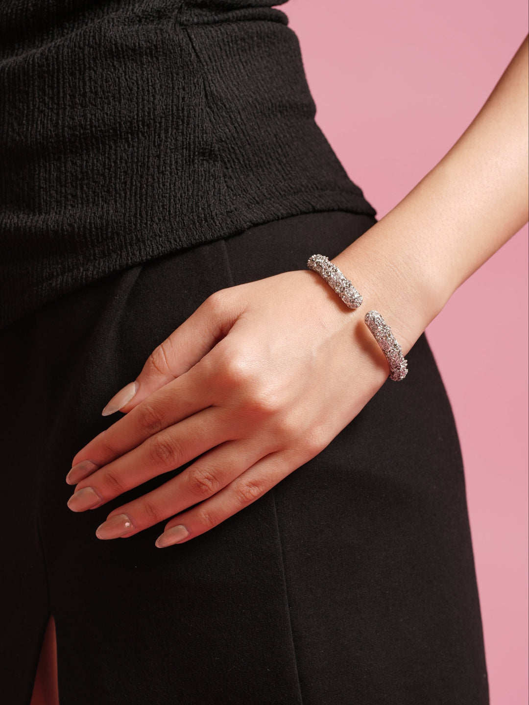 Crystal Luxe Open Cuff Bracelet
