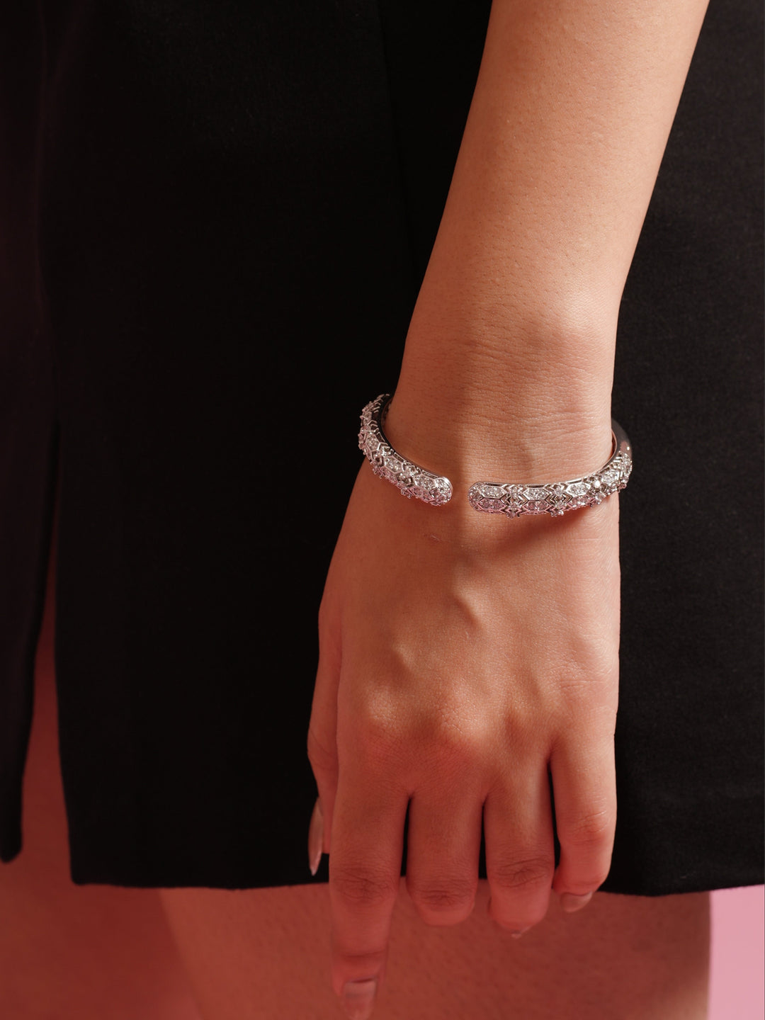 Crystal Luxe Open Cuff Bracelet