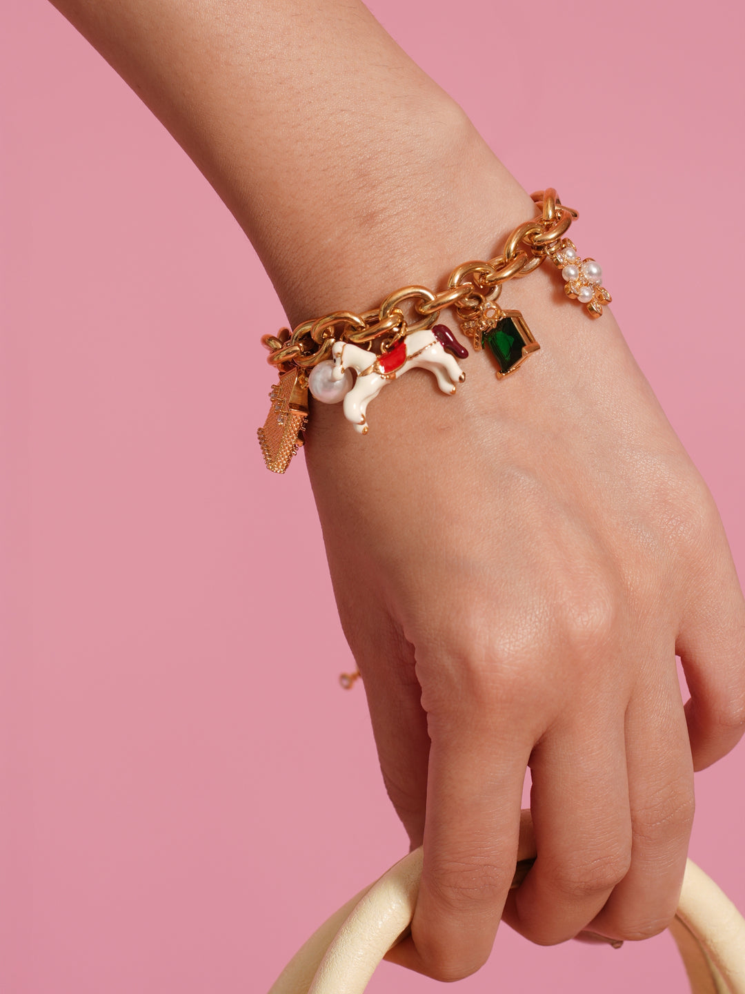 Gold Vintage Charm Bracelet