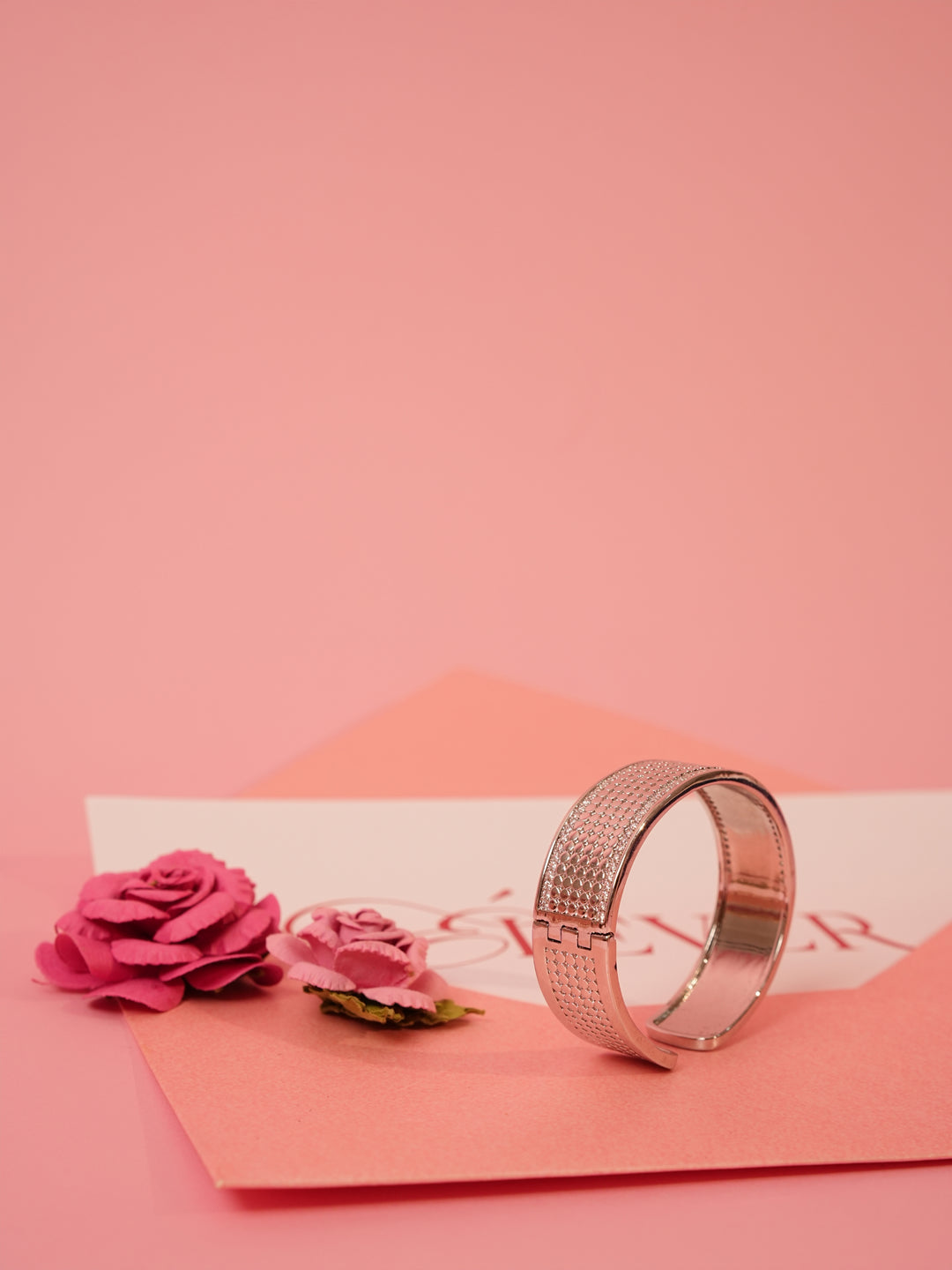 Crystal Mesh Open Cuff Bracelet