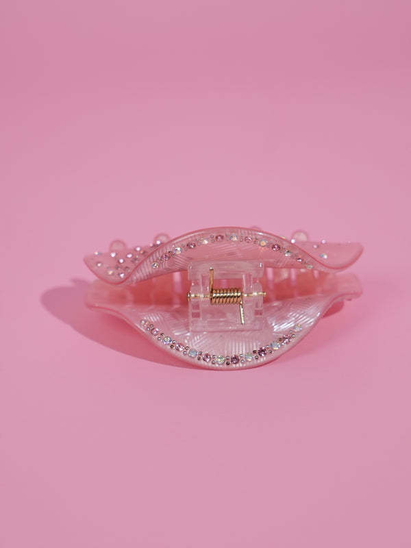 Pink Crystal Hair Claw