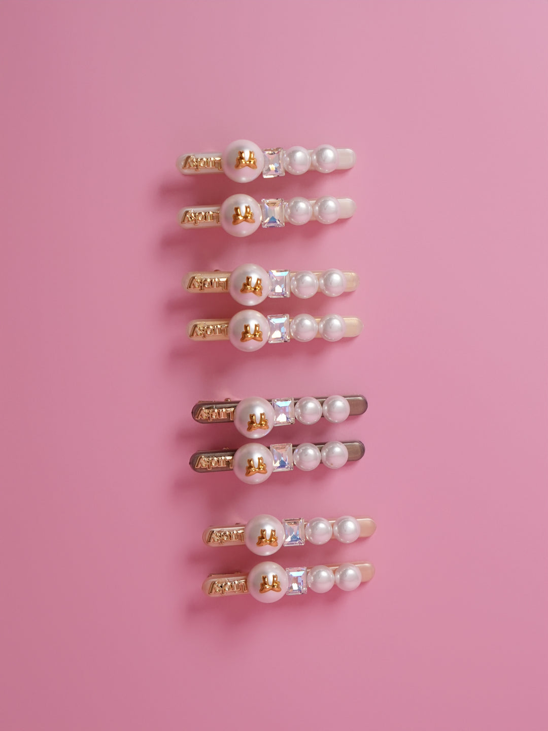 Elegant Pearl & Crystal Hair Clip Set – Pack of 2