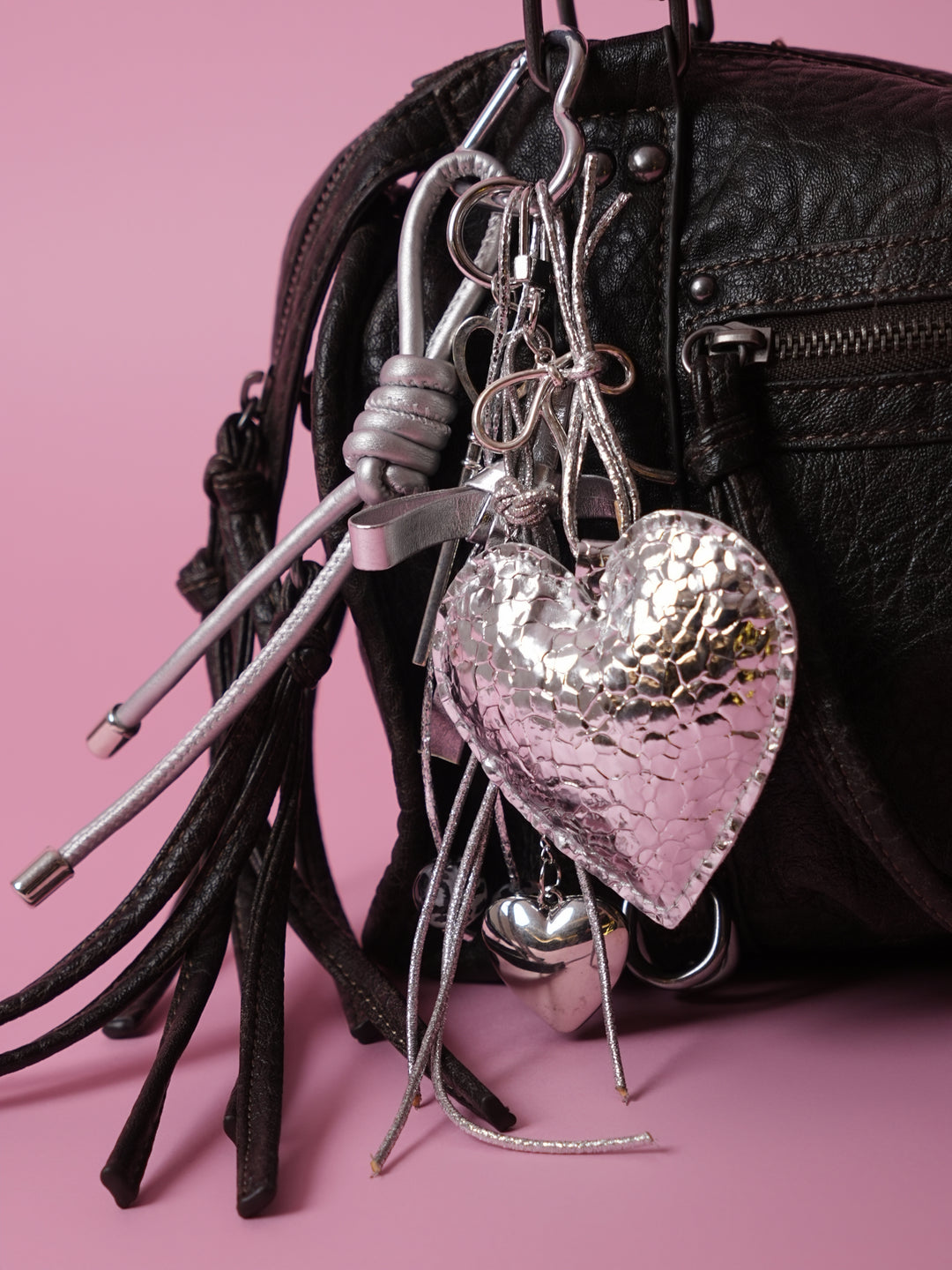 Glamorous Metallic Bag Charm