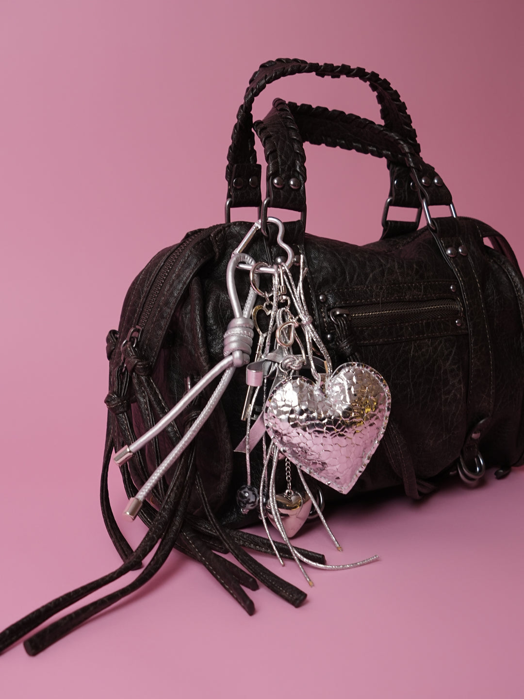Glamorous Metallic Bag Charm