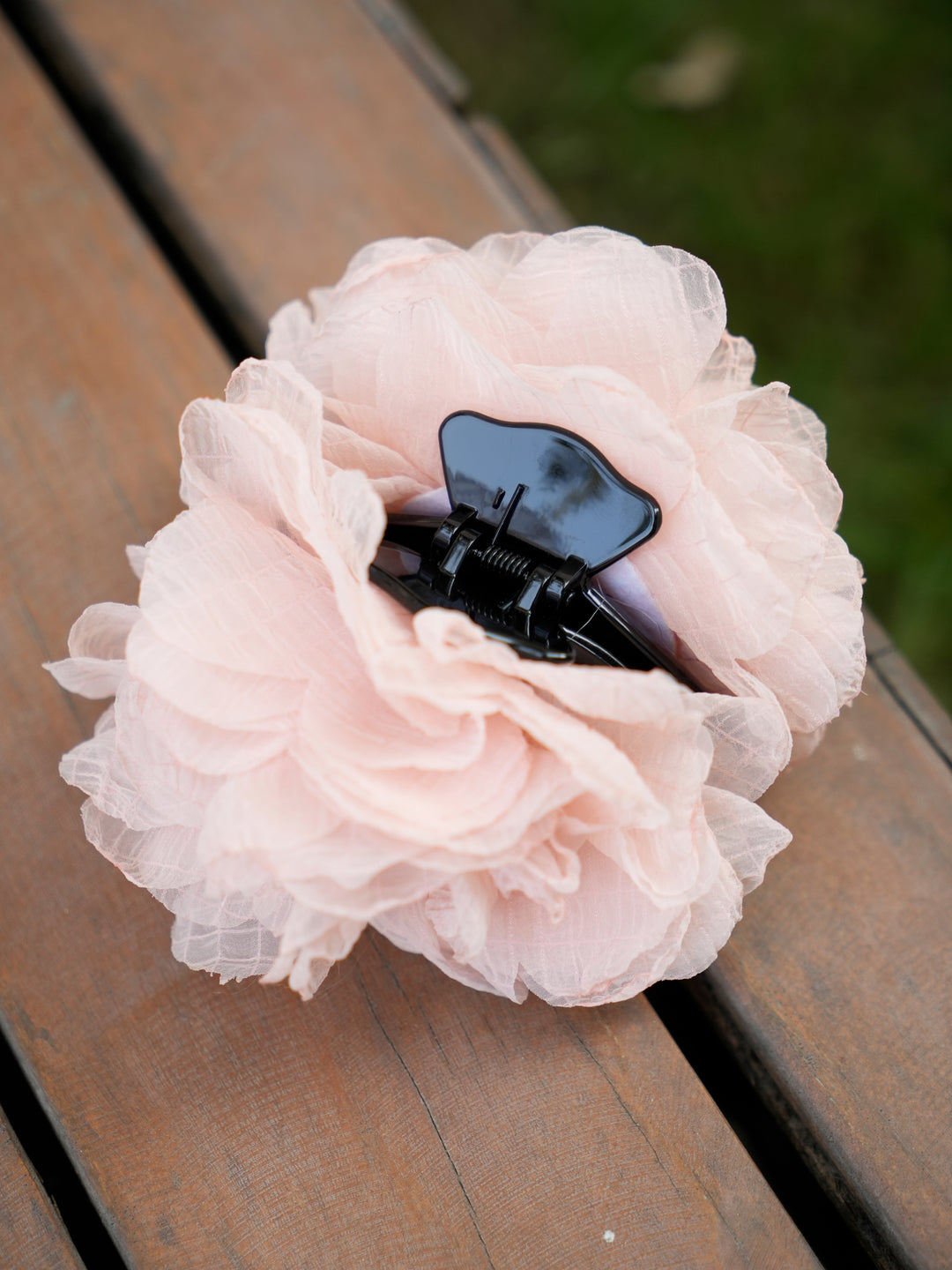 Blush Pink Flower Hair Claw