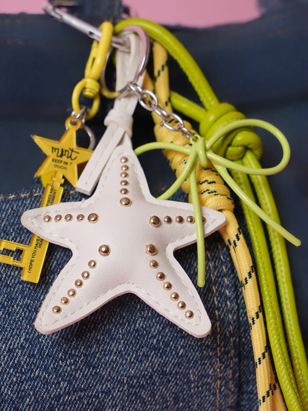 Yellow Starfish Charm – Cute Bag & Key Accessory