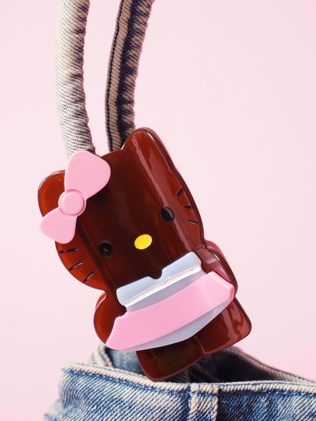 Brown Hello Kitty Hair Claw