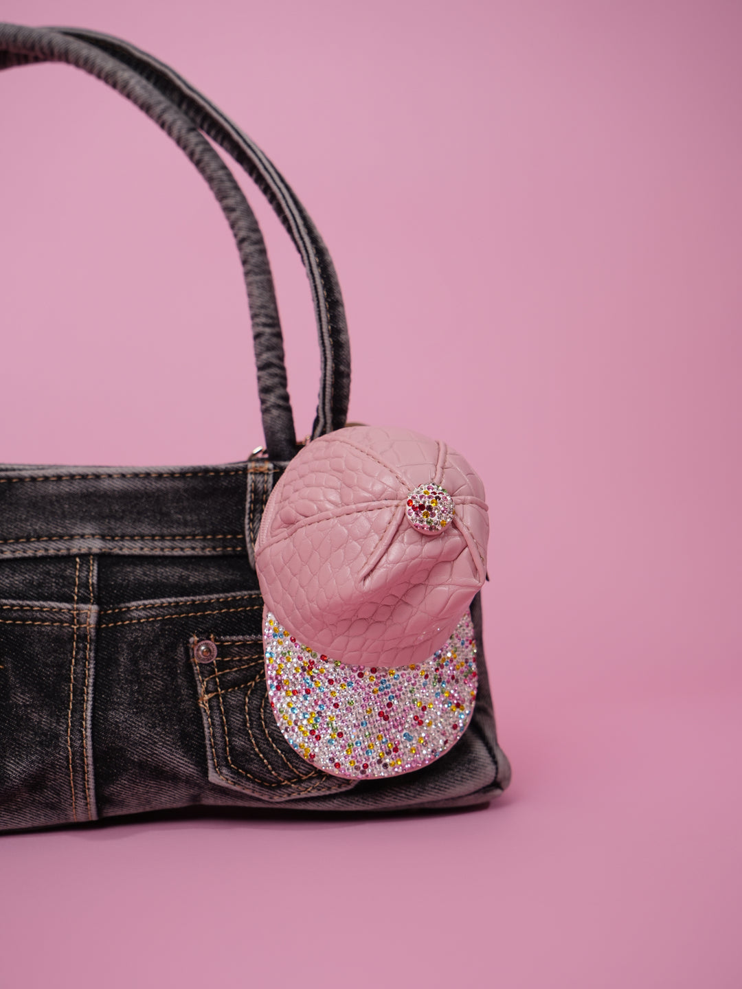 Rhinestone Mini Cap