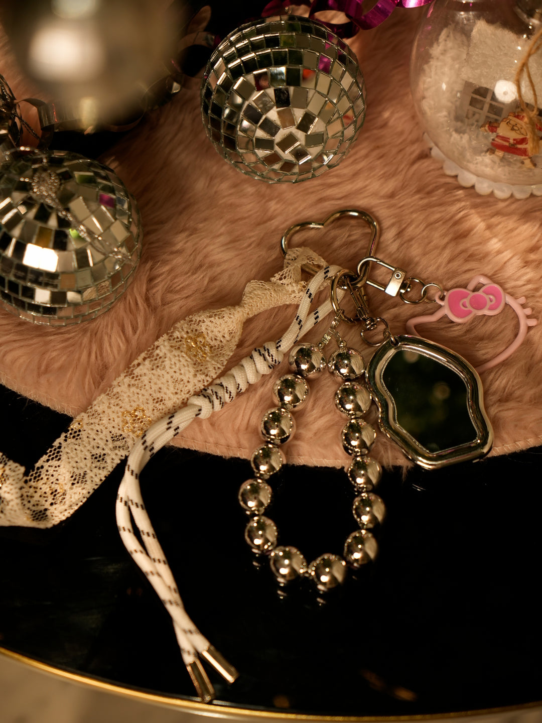 Hello Kitty Bag Charm with Mirror