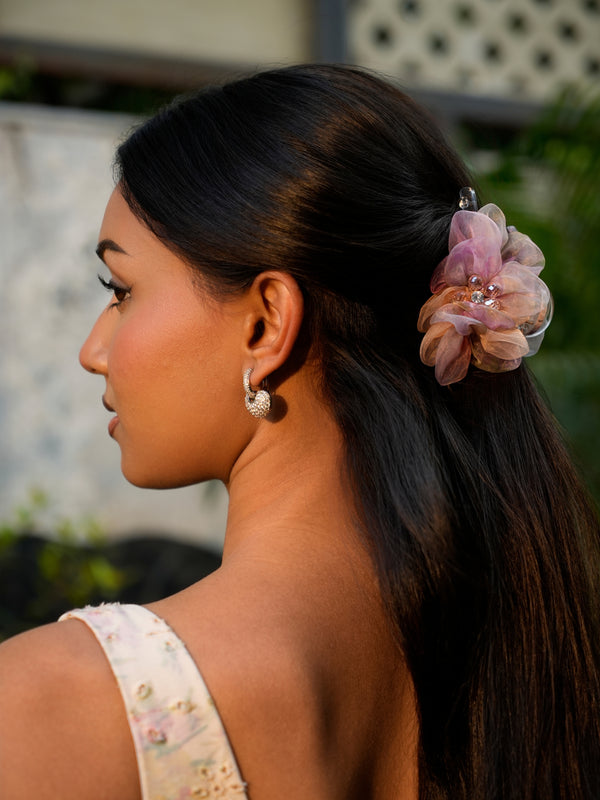 Floral Crystal Hair Claw