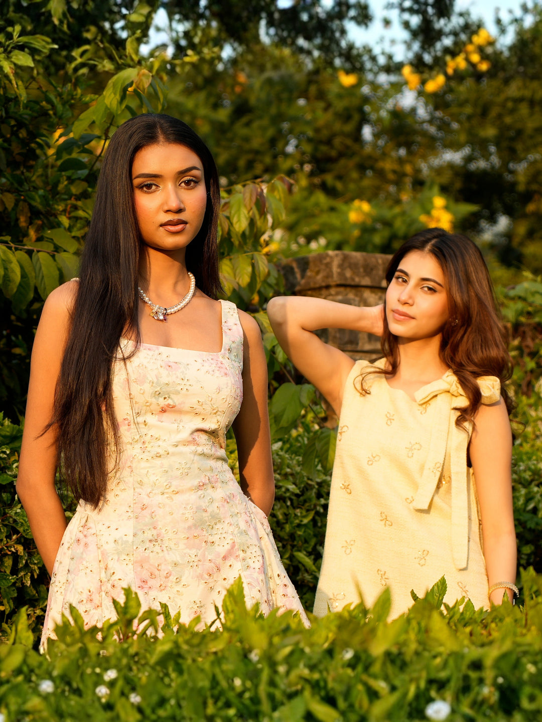 Yellow Floral Mini Dress