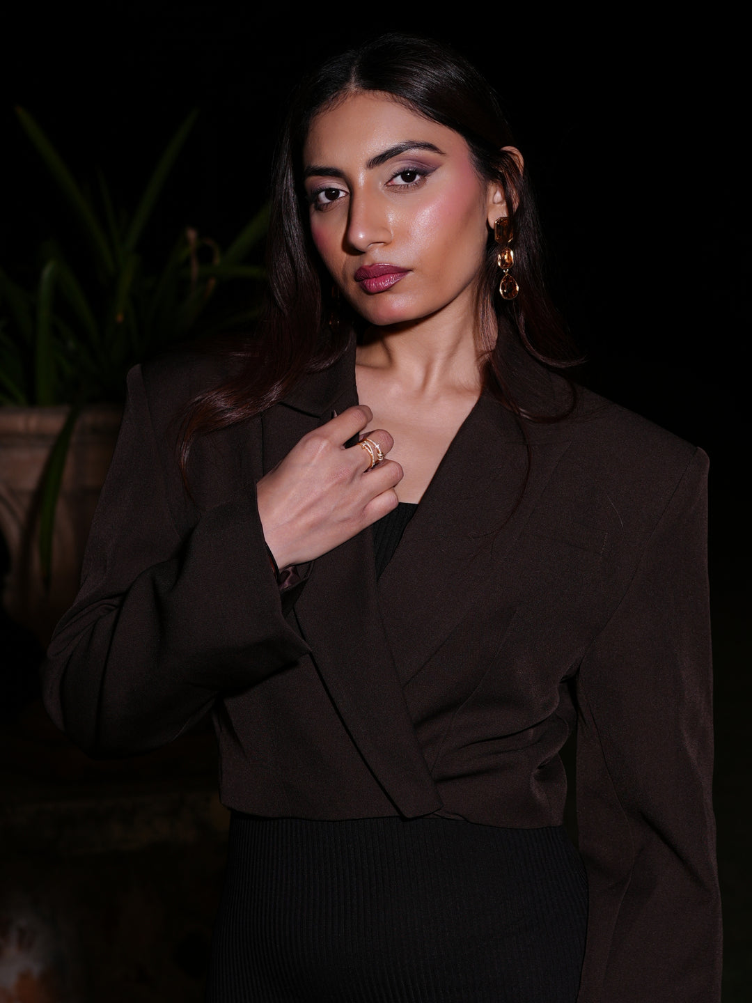Cropped Brown Blazer