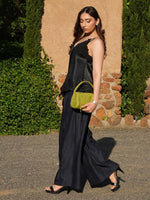 Load image into Gallery viewer, Olive Green Suede Shoulder Bag with Key Charm
