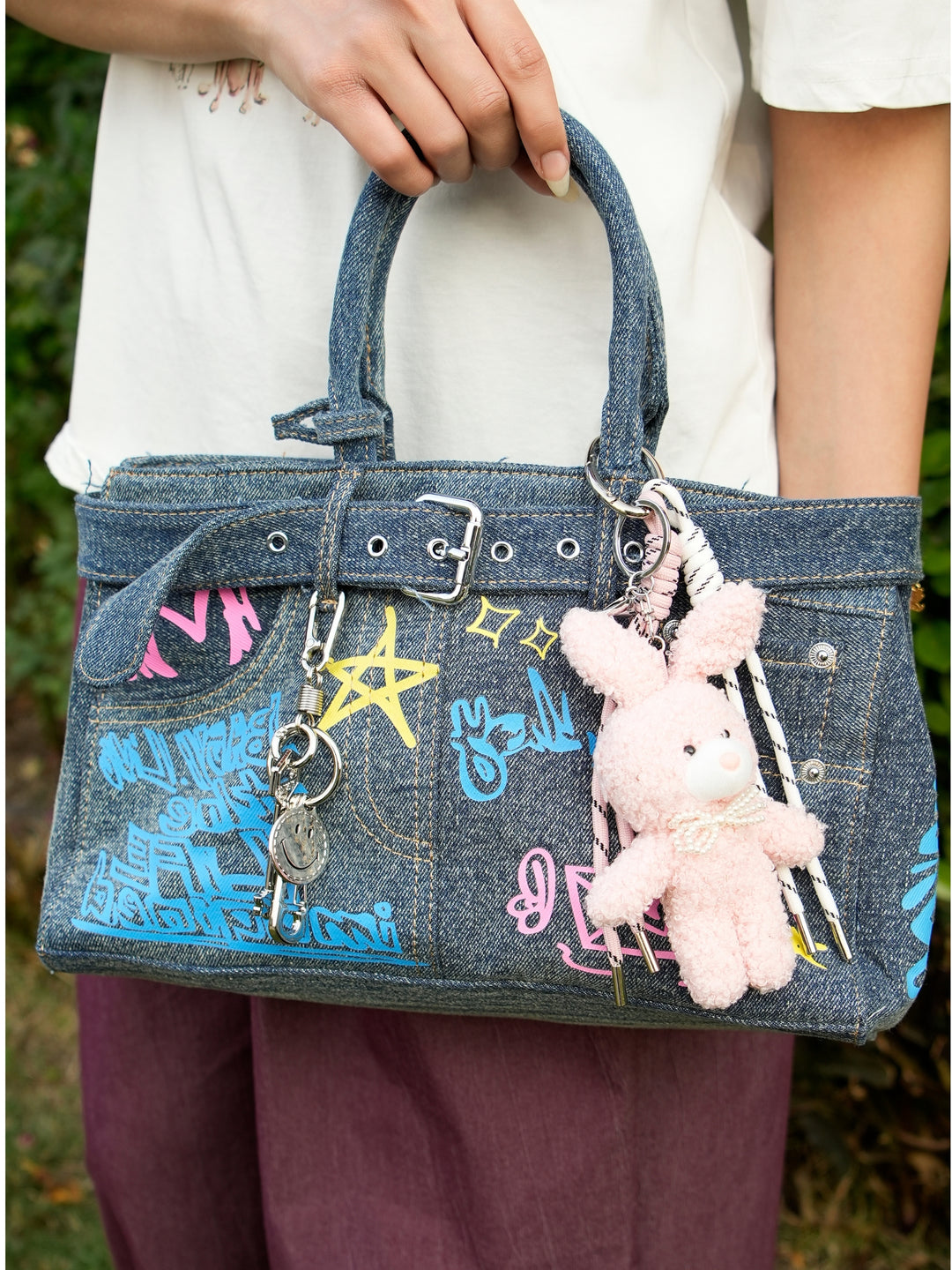 Graffiti Denim Tote bag