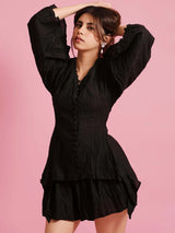 Black Buttoned co-ord set