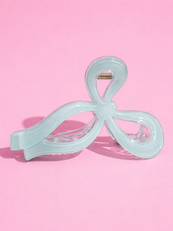 Bow Hair Claw pastel blue