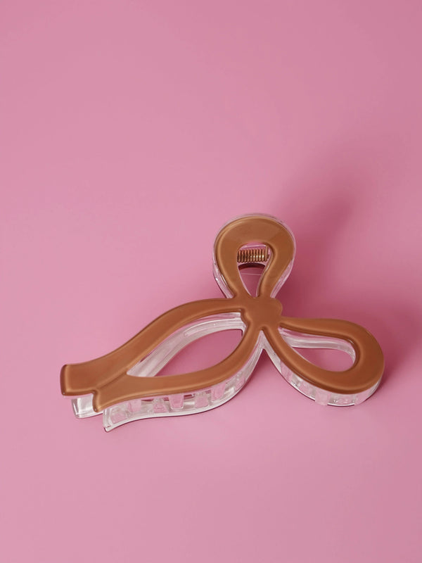  Bow Hair Claw brown