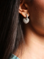 Load image into Gallery viewer, Crystal Heart Drop Earrings
