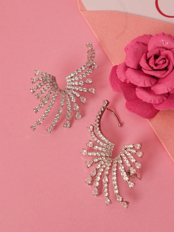 Crystal Wing Ear Cuff Earrings