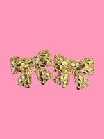 Load image into Gallery viewer, Gold Bow Stud Earrings
