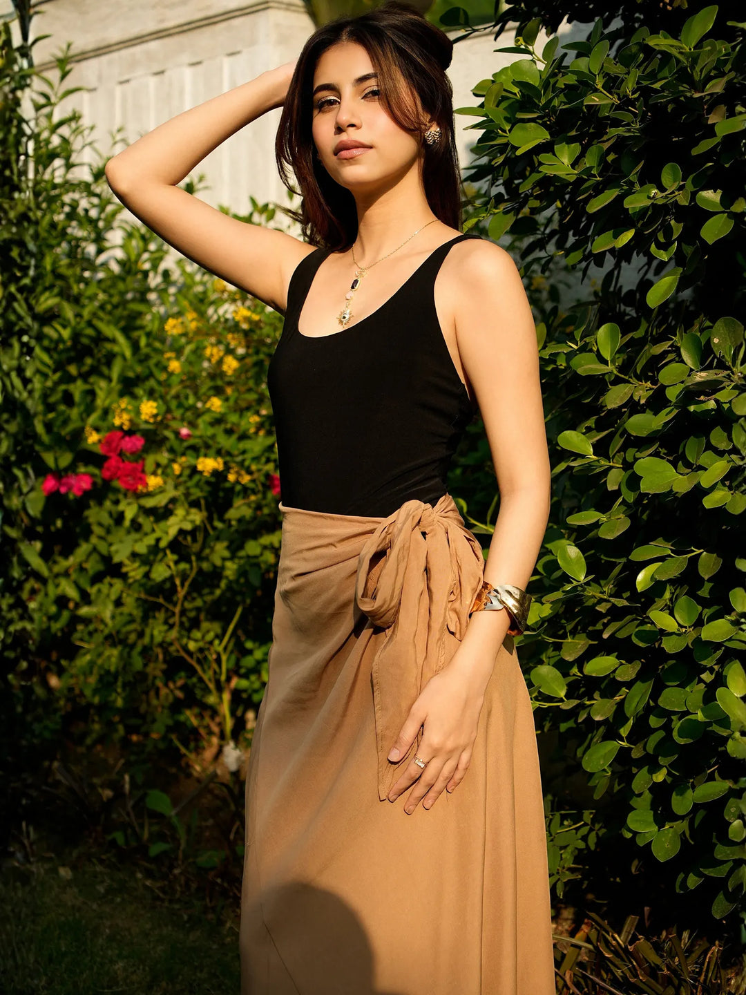 Golden Sun & Multi-Stone Necklace