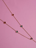 Load image into Gallery viewer, Multicolor Heart Drop Necklace
