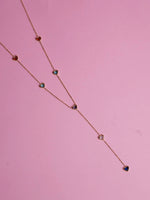 Load image into Gallery viewer, Multicolor Heart Drop Necklace
