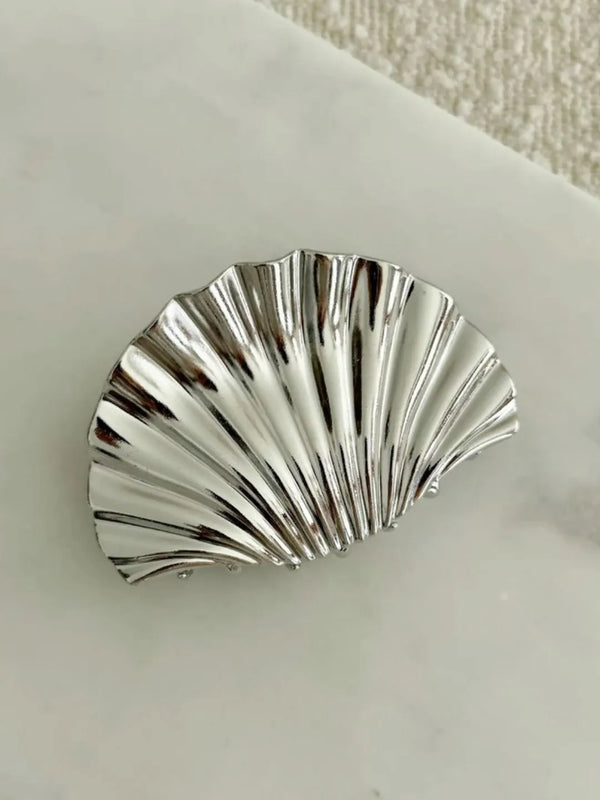Shell Hair Claw silver