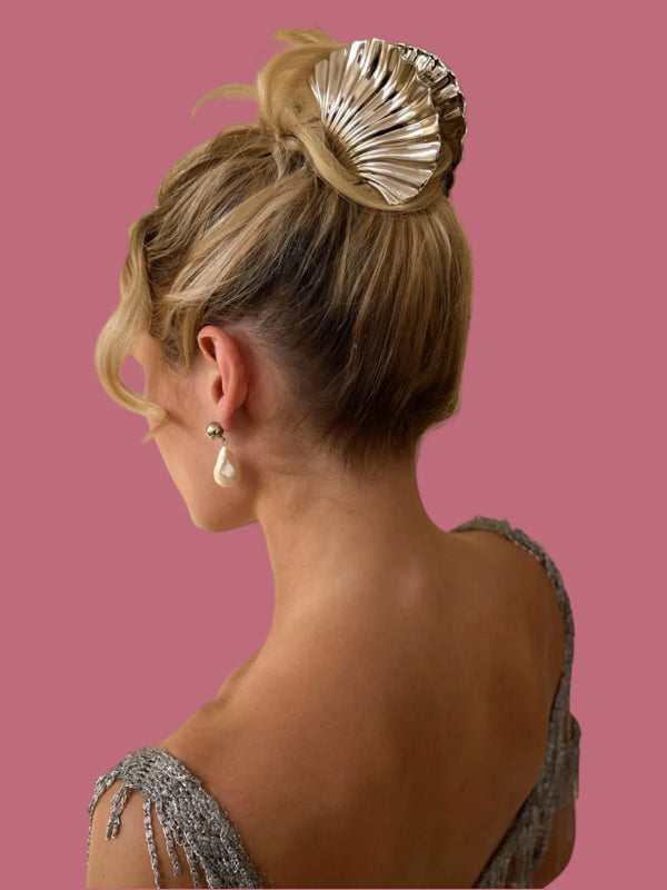 Shell Hair Claw silver