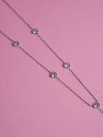 Load image into Gallery viewer, Silver Heart Drop Necklace
