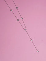 Load image into Gallery viewer, Silver Heart Drop Necklace
