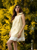 Load image into Gallery viewer, Yellow Bow Mini Dress
