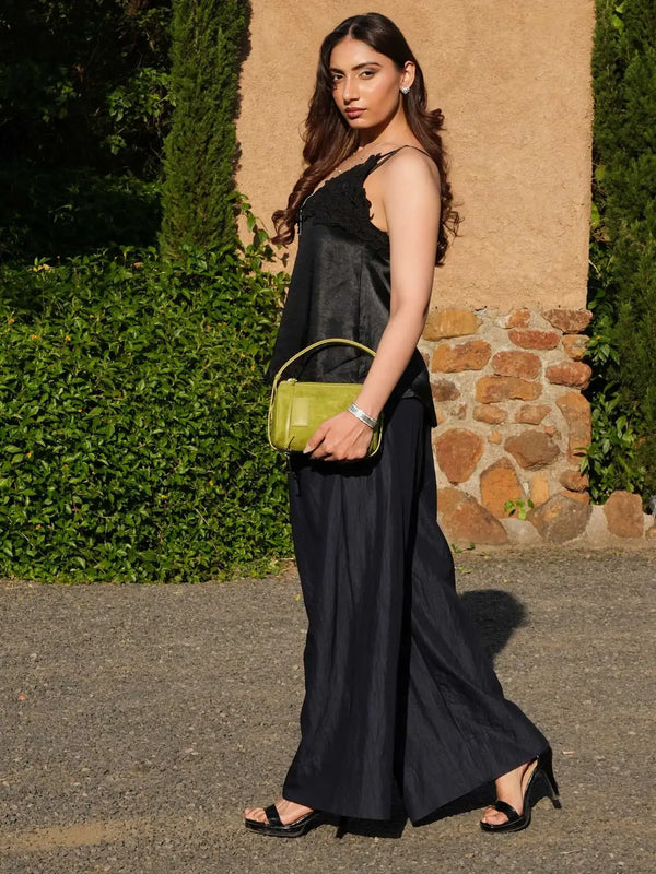 Blue Wide Leg Trousers