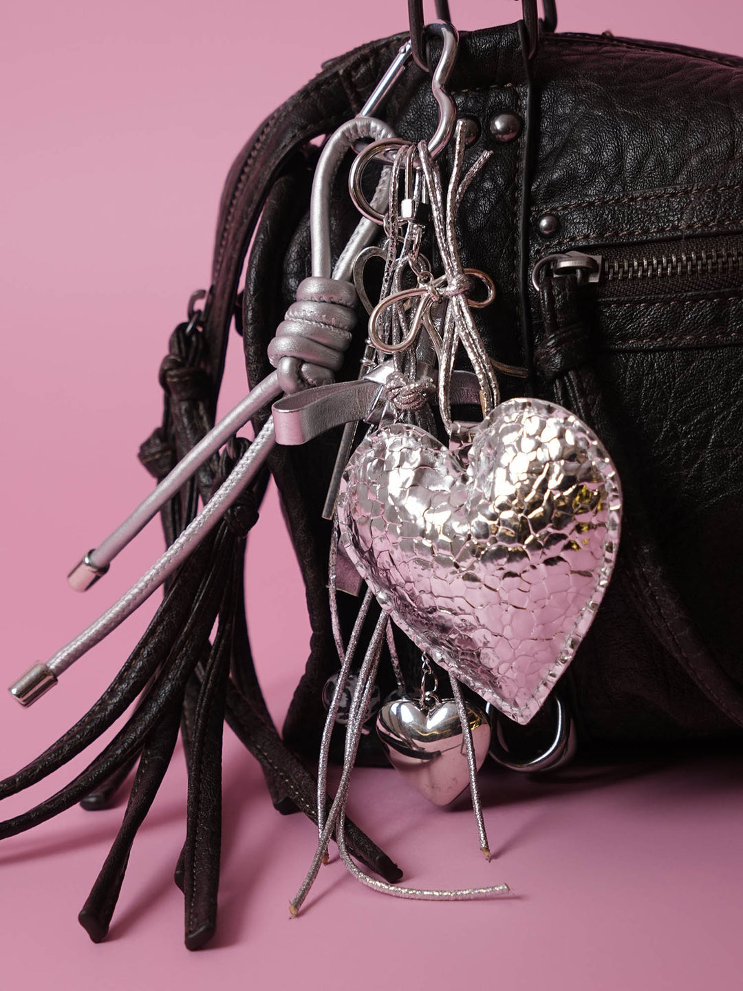 Glamorous Metallic Bag Charm