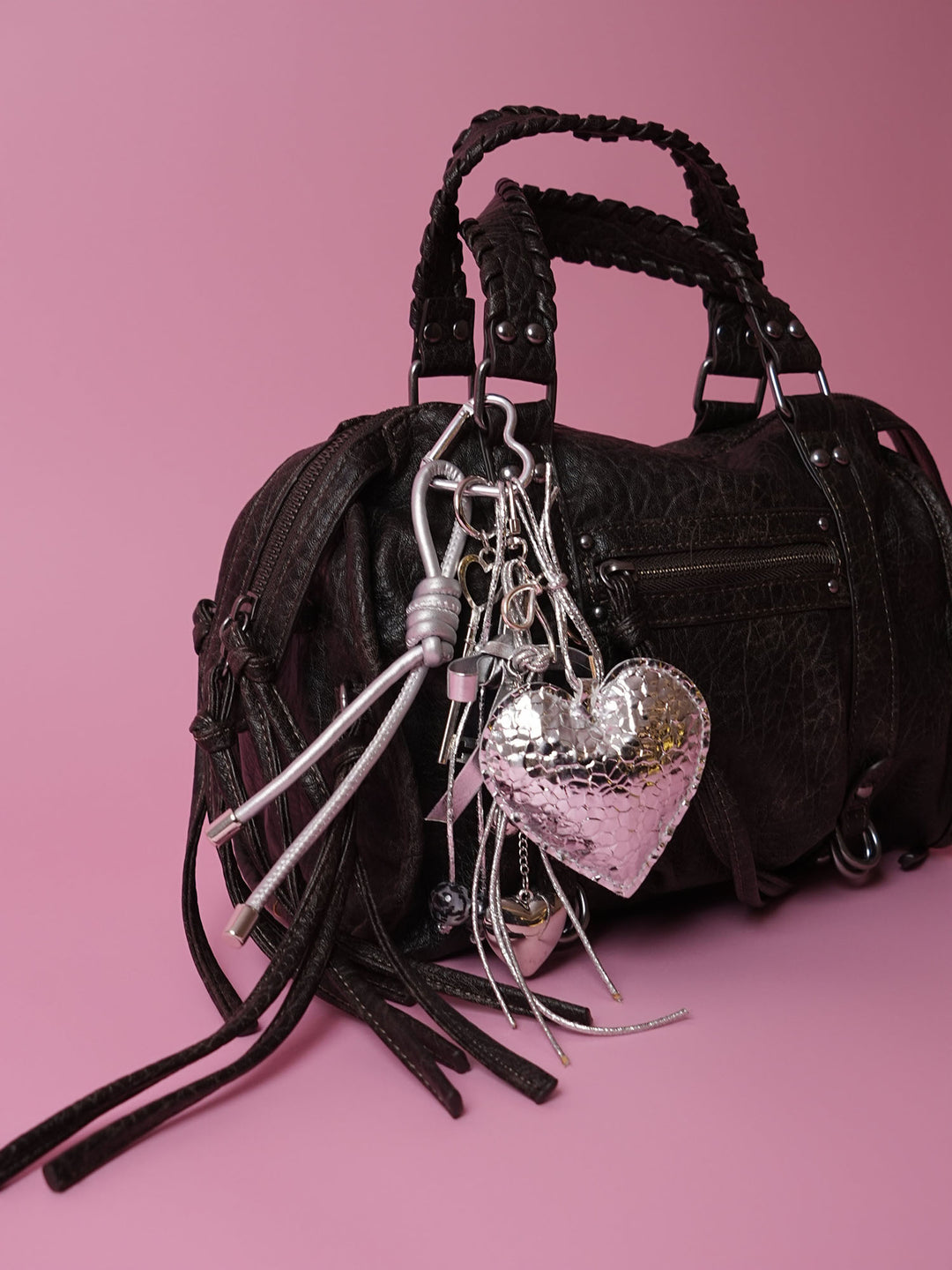 Glamorous Metallic Bag Charm