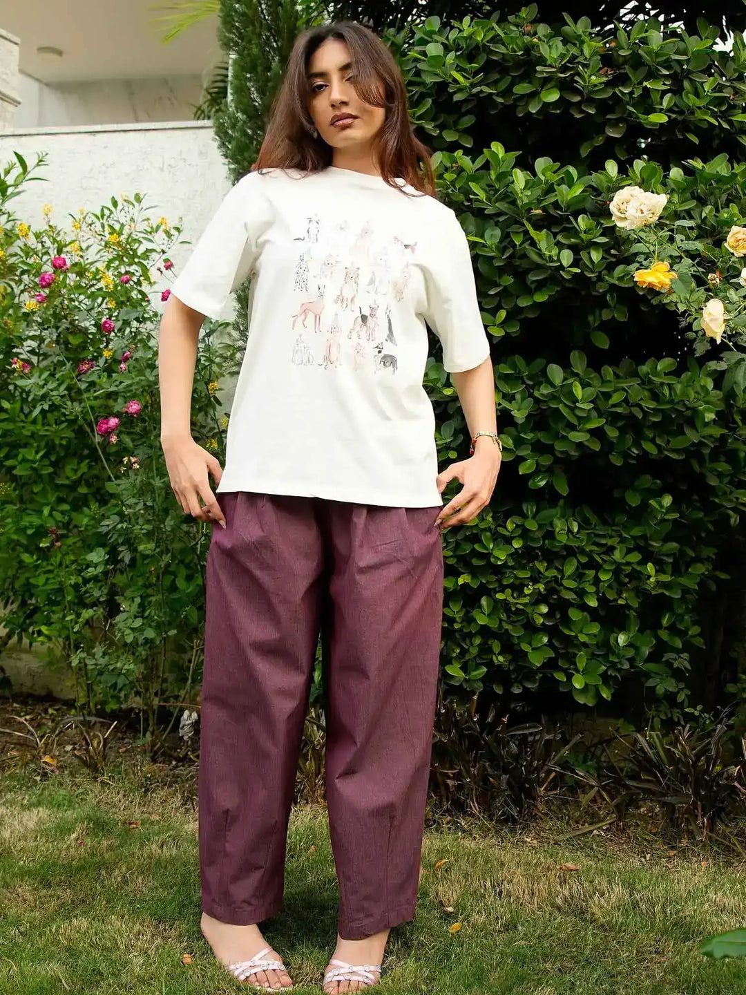 Plum Carrot Fit Pants
