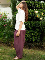 Load image into Gallery viewer, Plum Carrot Fit Pants

